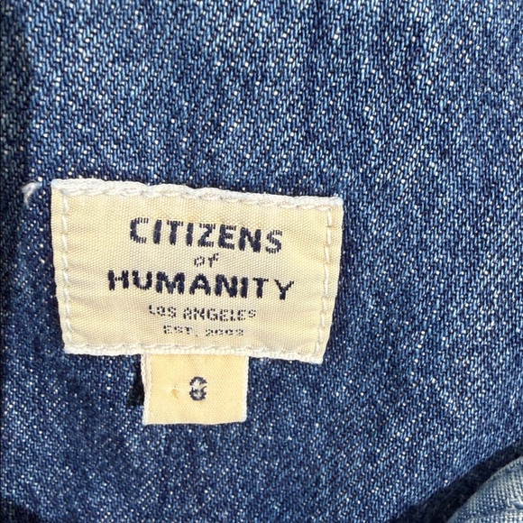 Citizens Of Humanity Miki Wide Leg Denim Jean Jumpsuit Size 8 Lovely Wash EUC - Picture 9 of 17